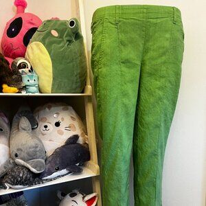 J Jill Lime Green Linen Stretch Dress Pants Size X-Small